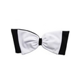 Pom Bow  Hair Bow - Black/White